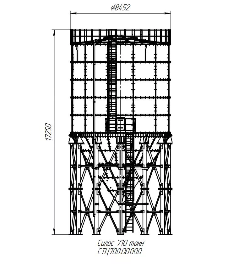 710-ТОННЫЙ СИЛОС ДЛЯ ЦЕМЕНТА (СБОРНЫЙ) - 1